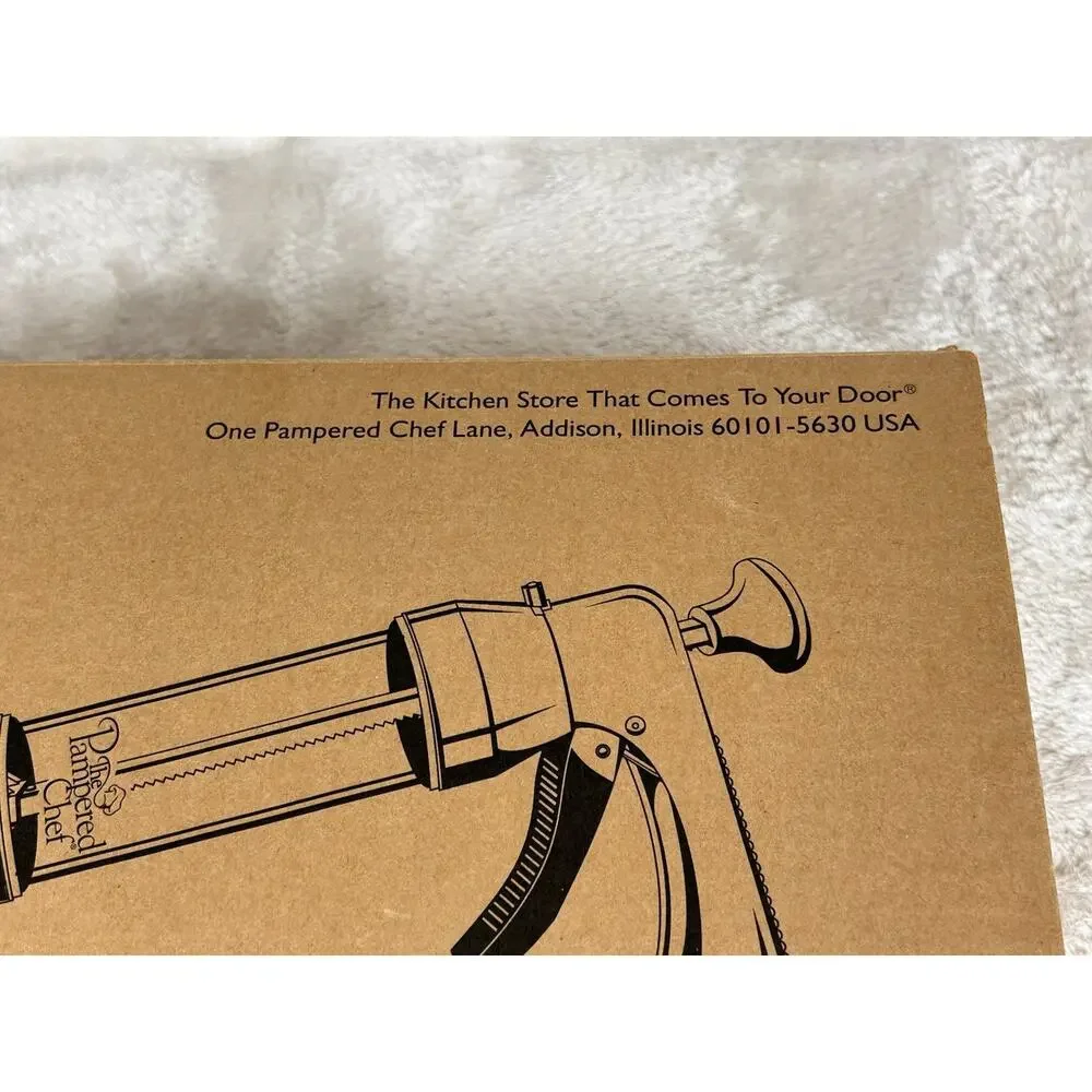The Pampered Chef #1525 Cookie Press, Original Box - NEW Never Used - Complete
